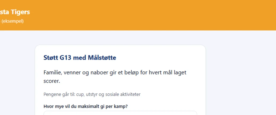 Målstøtte i Unitrice